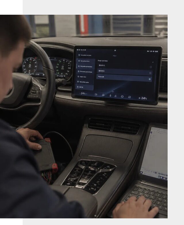 Русификация автомобиля BYD HAN для эксплуатации в Красногорске